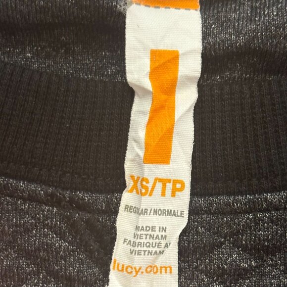 Lucy - Textured Round Neck L/S Activewear, Athletic, Yoga - Charcoal - Size XS - Picture 5 of 9